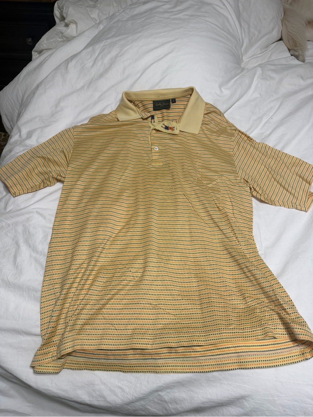 Vintage Bobby Jones Yellow Striped Men's Polo